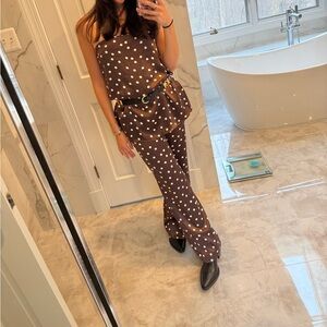 Zara Brown Polka Dot Set